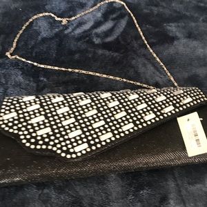 Evening  black rhinestone clutch